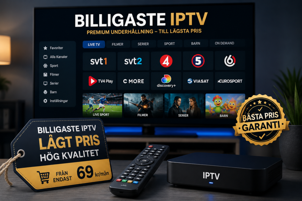 Billigaste IPTV – Prisvärd IPTV med HD & 4K Streaming